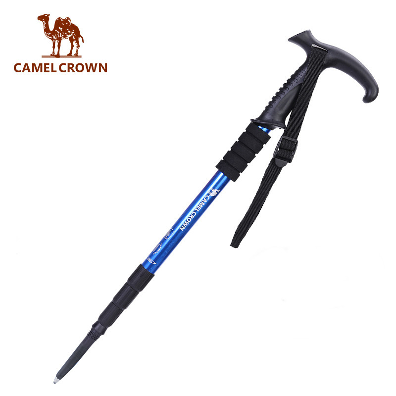 CAMEL CROWN ไม้เท้าเดินป่า อลูมิเนียม สีทอง 110 ซม น้าหนักเบาพิเศษ กันลื่น