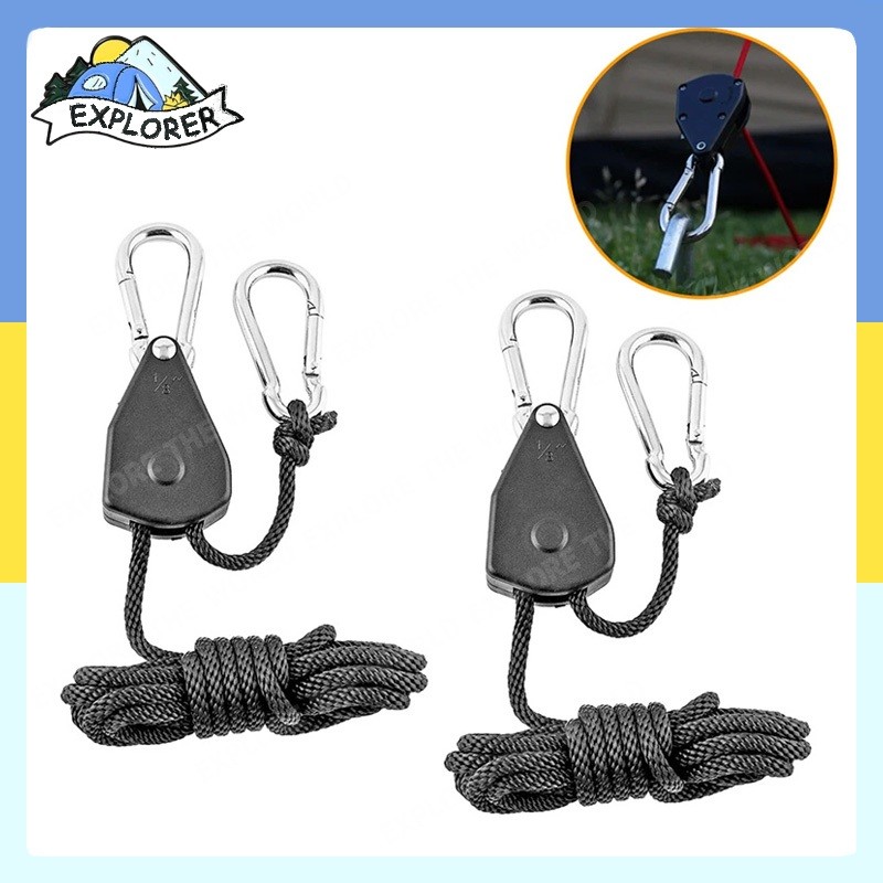 ส่งจากกรุงเทพรอกเชือก 18 นิ้ว 150lb ล็อกหนัก เชือกยก เชือกเส้นเล็ก สาหรับเต็นท์ ห้อง พัดลม ปลูกพืช ตั้งแคมป์ เดินป่า