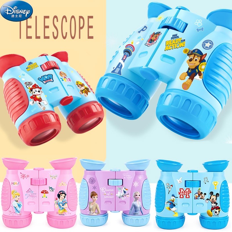 พร้อมส่งในไทยกล้องส่องทางไกล ของเล่นเด็กส่องได้จริงกล้องส่องทางไกล DisneyPAW Patrol ElsaSanrio Binocular ระยะซูม พร้อมสายคล้องคอ