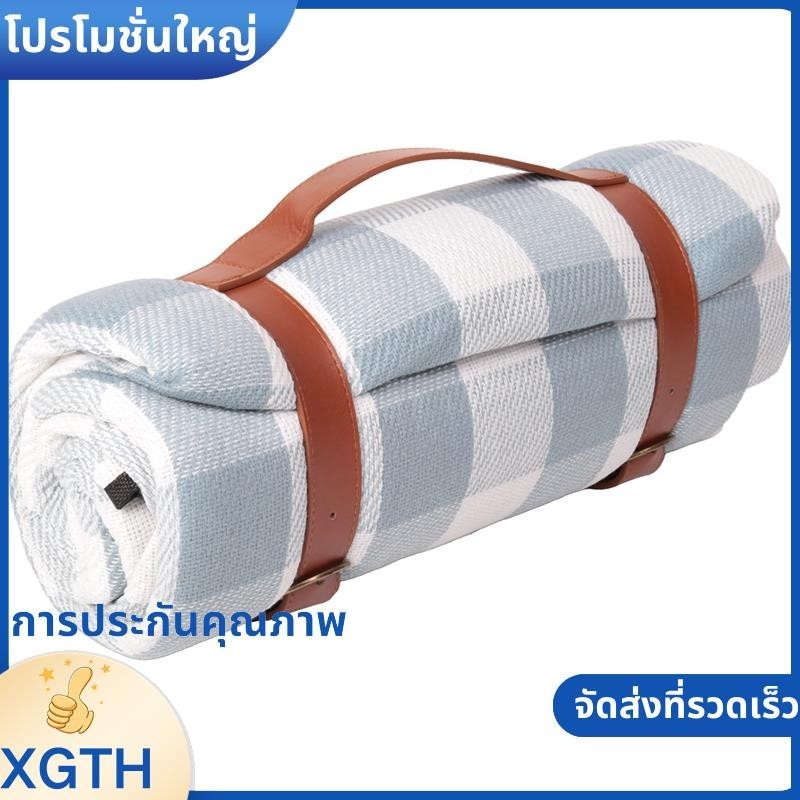 ผ้าห่มปิกนิกปิกนิกพรมกันน้าสนามหญ้าผ้าห่มToteแบบพกพาในร่มบ้านผ้าห่มSandproof Beach Matxgaminfhcifuehth