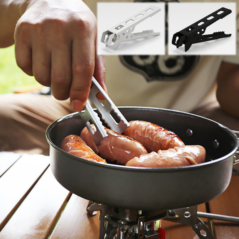Outdoors Camping Pot Grabber อุปกรณ์ปิกนิกแบบพกพา เครื่องครัวเดินป่า Pick Up Clip