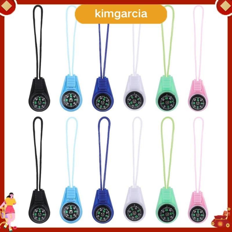kimgarcia 12 ชิ้น MultiColor เข็มทิศพกพากลางแจ้ง เข็มทิศขนาดเล็กพร้อม Paracord ชุดเข็มทิศปุ่มแบบพกพา มินิเข็มทิศ Survival