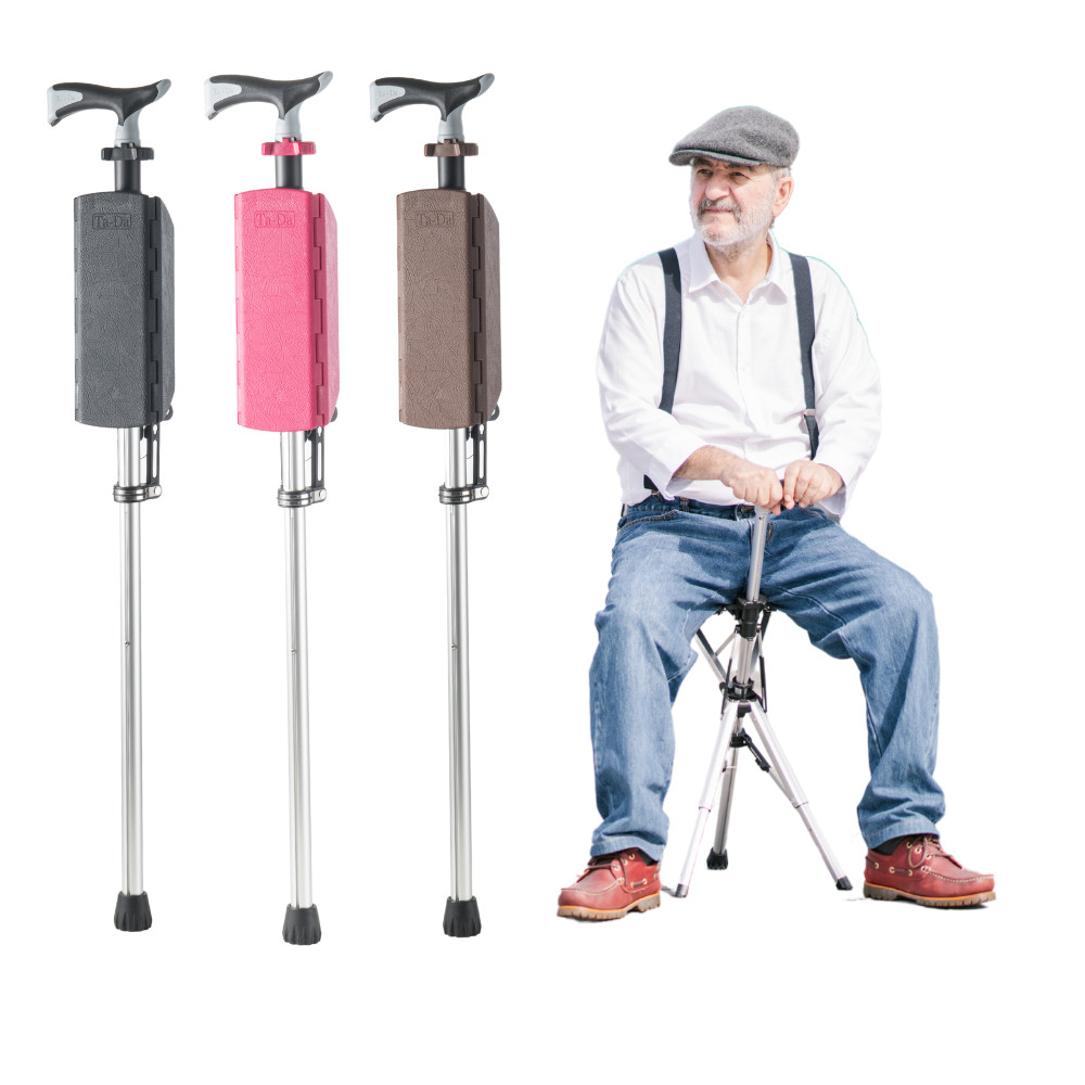 TADA CHAIR รุ่น 1 ไม้เท้าเก้าอี้ ไม้เท้าเดินป่า เก้าอี้พับ น้ำหนักเบา ใช้ง่าย Lightweight Aluminum