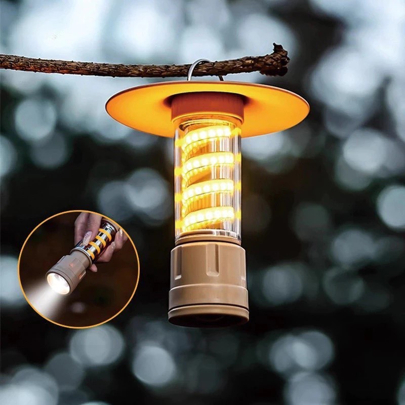 LED Camping Light มัลติฟังก ์ ชั ่นกลางแจ ้ งไฟฉาย Camping บรรยากาศ Light ไฟฉาย LED ชาร์จ สาหรับตั้งแคมป์ เดินป่า