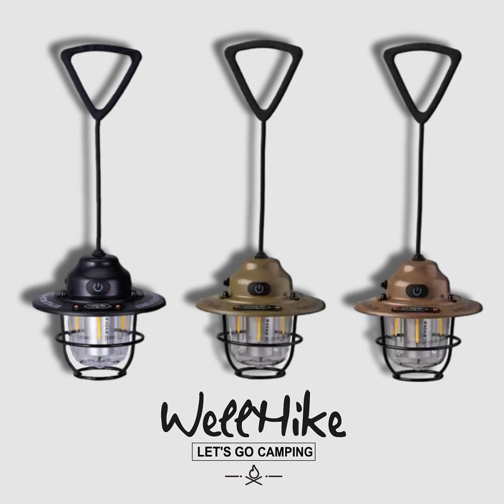 สต็อกพร้อมในกรุงเทพ Wellhike ตะเกียง led ไฟแค้มป์ปิ้งพกพา โคมไฟฉุกเฉิน IPX4 1200mAh ตะเกียงแค้มป์ปิ้ง กันน้า สาหรับตั้งแคมป์ ตกปลา เดินป่า ไฟตะเกียง ไฟแค้มป์ปิ้ง ทั้งคืน แคมป์ไฟ