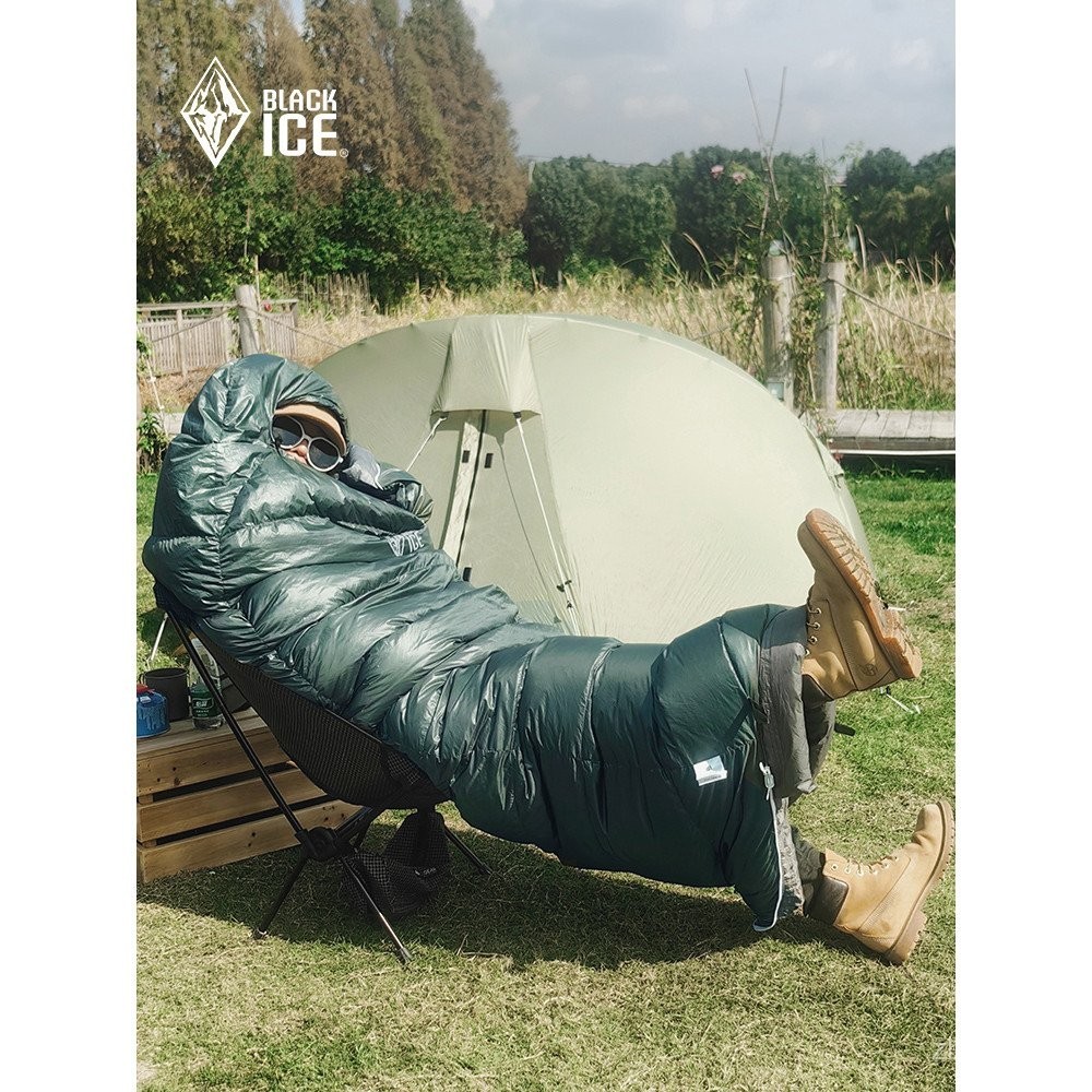 Black Ice E Series E700E1000 ถุงนอนสาหรับตั้งแคมป์กลางแจ้ง Goose Down Envelope Down Stitchable