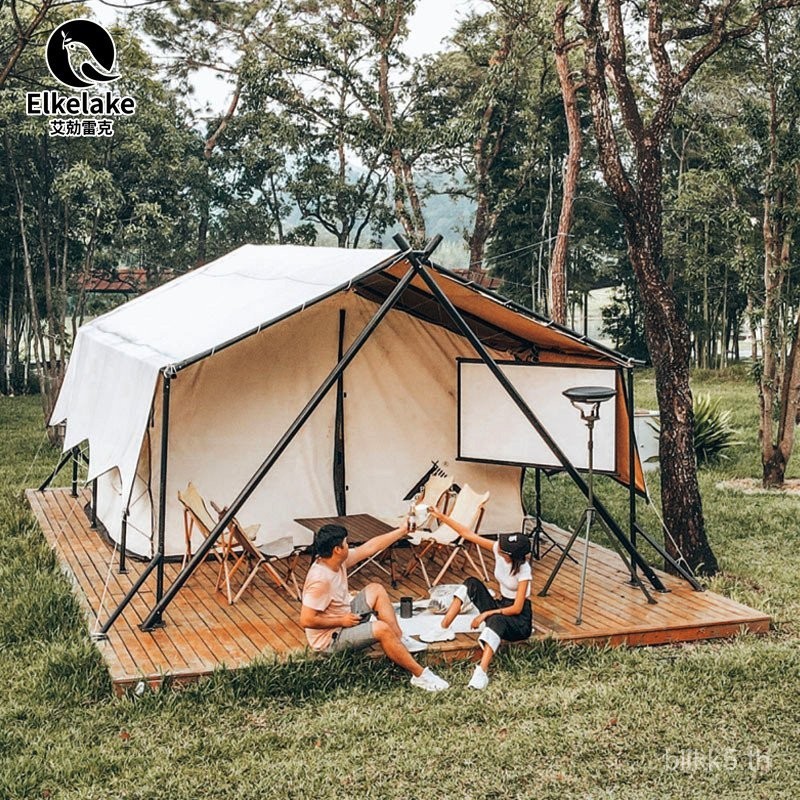 ร่มกันแดดหรูหราสำหรับกลางแจ้ง เต็นท์ขนาดใหญ่สำหรับการตั้งแคมป์ในจุดท่องเที่ยวของผู้มีชื่อเสียง เต็นท์บ้านพักตากอากาศ ฟาร์มเฮาส์ โฮมสเตย์ โรงแรม