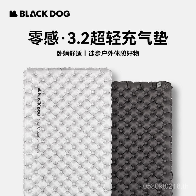 แผ่นกันความชื้น แผ่นปูพื้น เบาะนั่ง ที่นอน Blackdog เต็นท์สุนัขสีดำแบบพองได้ แผ่นนอนกลางแจ้งแบบพกพา สำหรับการตั้งแคมป์ HTZX