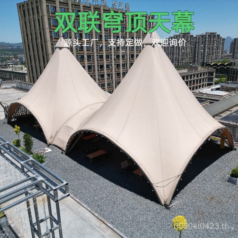 ร่มกันแดดขนาดใหญ่พิเศษสำหรับการสร้างทีม แคมป์ปิ้ง เต็นท์ กันฝน สำหรับตั้งแคมป์กลางแจ้ง ร่มกันแดดแบบโดม GAES อินเดีย