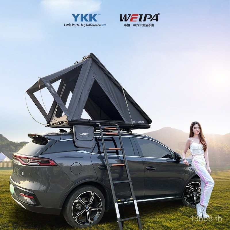 ที่นอนหลังคารถ Weipha กันน้ำ อลูมิเนียมอัลลอยด์ ที่นอนหลังคารถ SUV อัตโนมัติเต็มรูปแบบ กลางแจ้ง บางเฉียบ