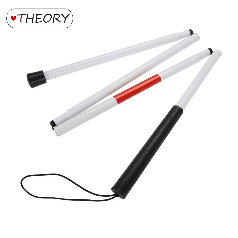 ไม้เดินตาบอด THEORY ปรับความสูงสะท้อนแสงพับ แบบพกพา 4 ส่วนด้ามจับกันลื่น กลางแจ้ง
