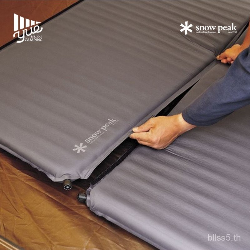 แผ่นรองนอนเป่าลมแบบพกพา SnowPeak สำหรับการตั้งแคมป์กลางแจ้ง กันความชื้น สามารถเชื่อมต่อได้ TM193