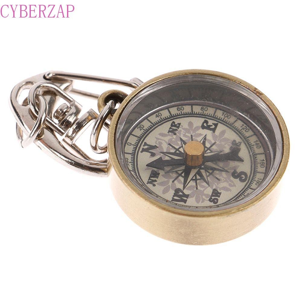 CYBERZAP Pocket Compass Vintage 1 PCS อุปกรณ์ปีนเขา Trekking แบบพกพาคุณภาพสูง Survival Travel ของขวัญจี้ Key Ring