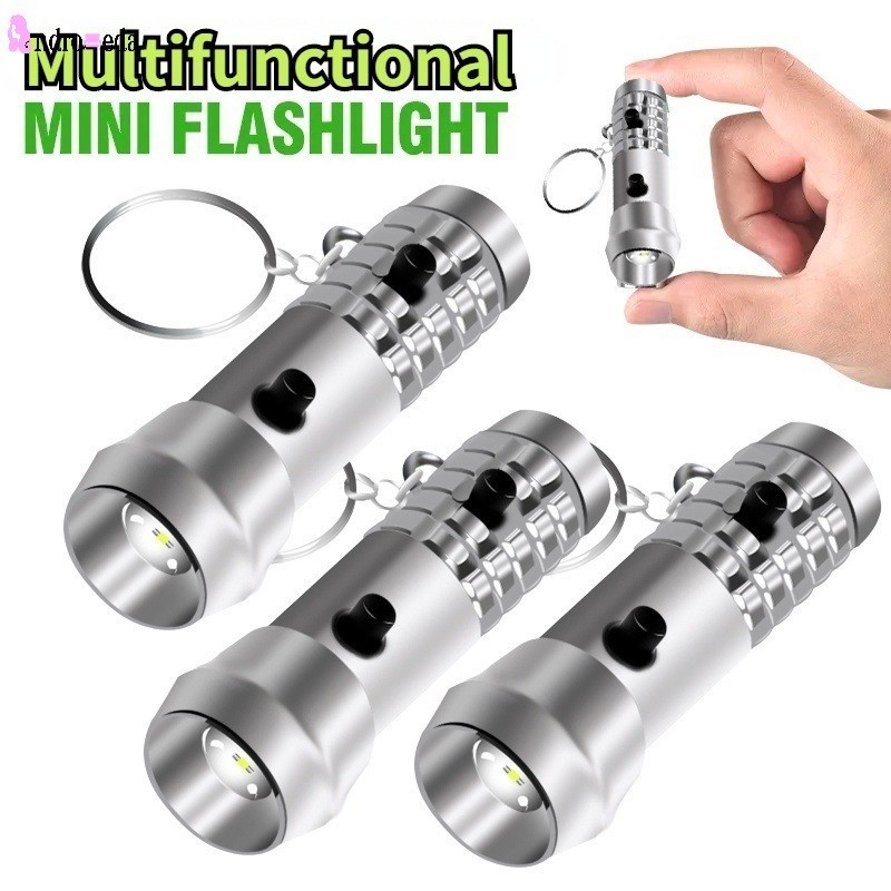 พวงกุญแจไฟฉายฉุกเฉิน LED ขนาดเล็ก แบบพกพา กันน้า ใช้แบตเตอรี่ อเนกประสงค์ สาหรับตั้งแคมป์กลางแจ้ง จานวน 1 ชิ้น