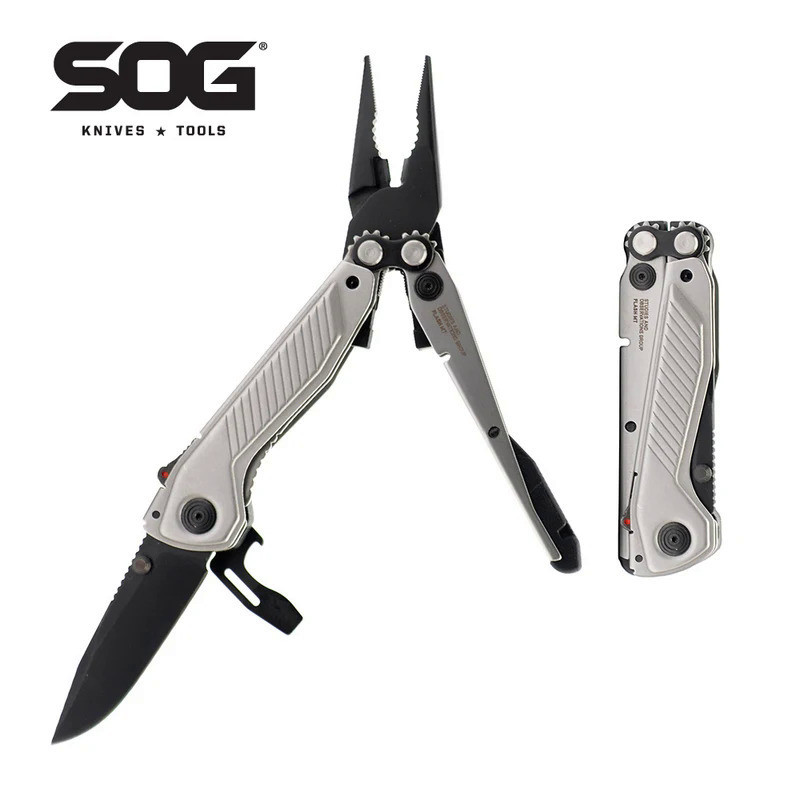 SOG 7 in 1 Flash MT Multitool Pliers with Folding Knife EDC Pocket Selfdefense Supplies Survival Camping Portable Hand