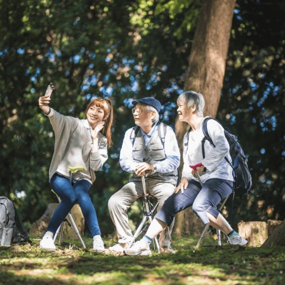 ไม้เท้าเดินป่า TADA CHAIR ไม้เท้าเก้าอี้ ไม้เท้าเดินป่า เก้าอี้พับได้ น้ำหนักเบา ใช้งานง่าย Lightweight Aluminum