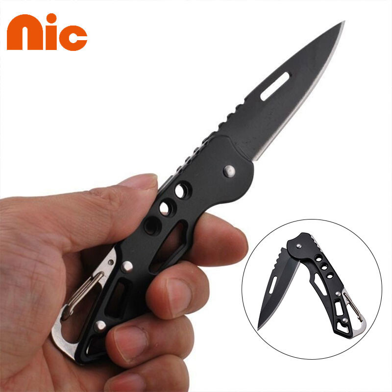 NIC มีดพก มีดเดินป่า มีดพับ อุปกรณ์นิรภัย อุปกรณ์เดินป่า ขนาดกระทัดรัด พกพาสะดวก แคมป์ปิ้ง ผลิตจาก Stainless Steel แข็งแ