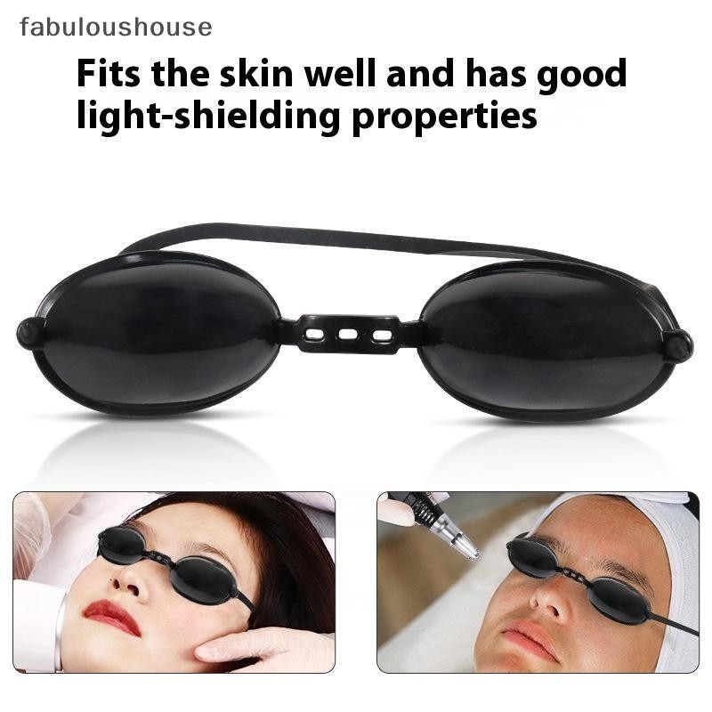 FLTH ทนทานซิลิโคนเลเซอร์ป้องกัน Eye Mask ปรับสีดา Tanning Goggles Sunbed อุปกรณ์ Soft Eye Shields ในร่มกลางแจ้ง FLTH
