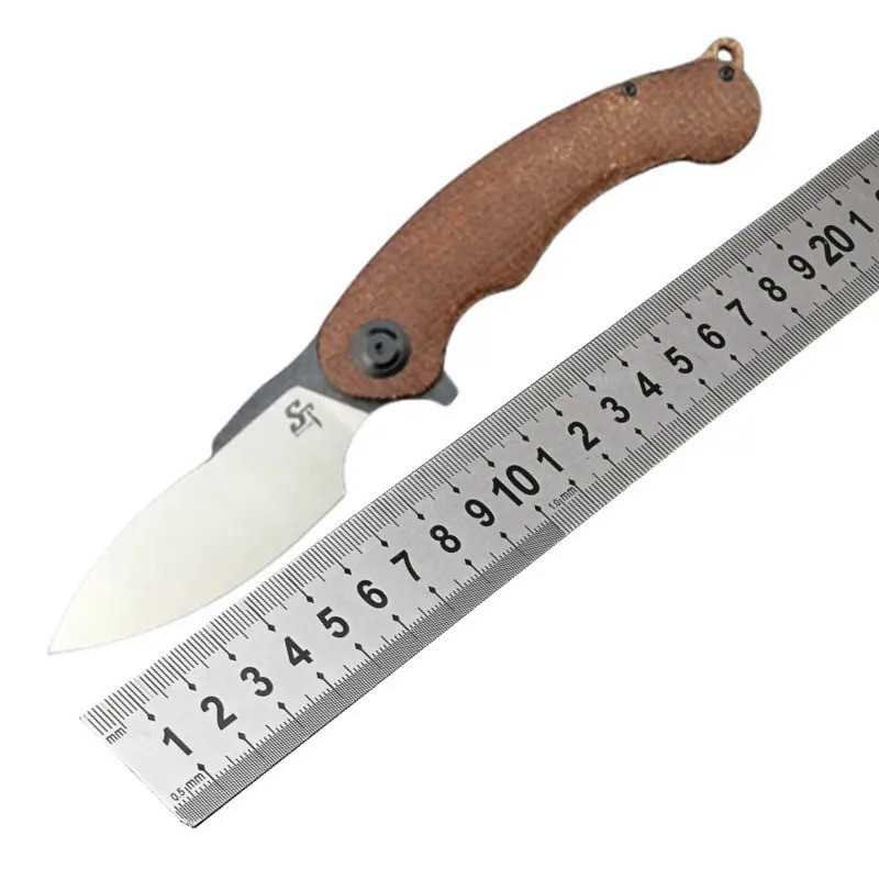 Sitivien New ST157 Folding 14C28N Blade Micarta G10 Pocket Survival Tactical Flipper Outdoor Hunting Utility EDC Campi