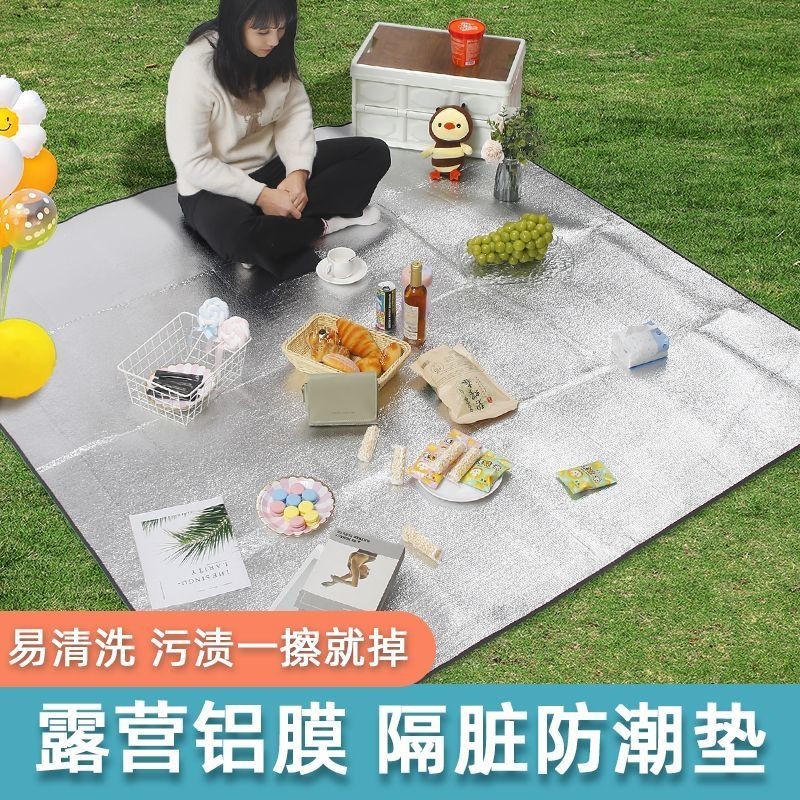ตอนนี้ เสื่อกันความชื้นหนากลางแจ้งแบบพกพาหญ้ากันน้าปิกนิกเต็นท์ในครัวเรือนฟิล์มอลูมิเนียมเดี่ยวหอพักเสื่อนอนชั้นเสื่อ