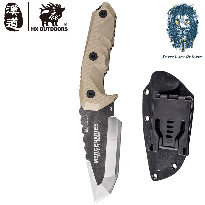 HX OUTDOORS PROFESSIONAL OUTDOOR EQUIPMENT Mercenaries Tactical Knife 23CM Hunting Knife Straight Knife มีดเดินป่า