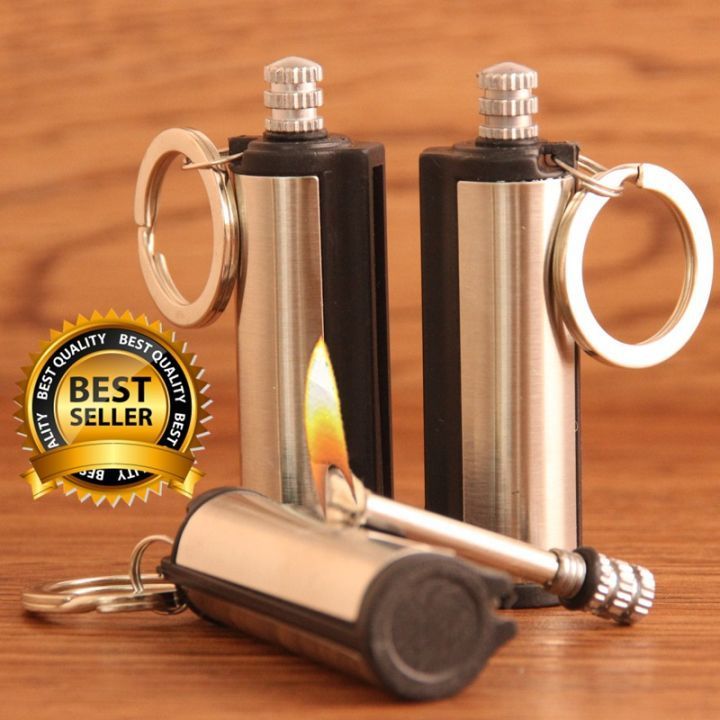 ไม้ขีดไฟเดินป่า ทรงกระบอก มีแท่งจุดไฟแมกนีเซียมไว้จุดไฟ สินค้าพร้อมส่ง