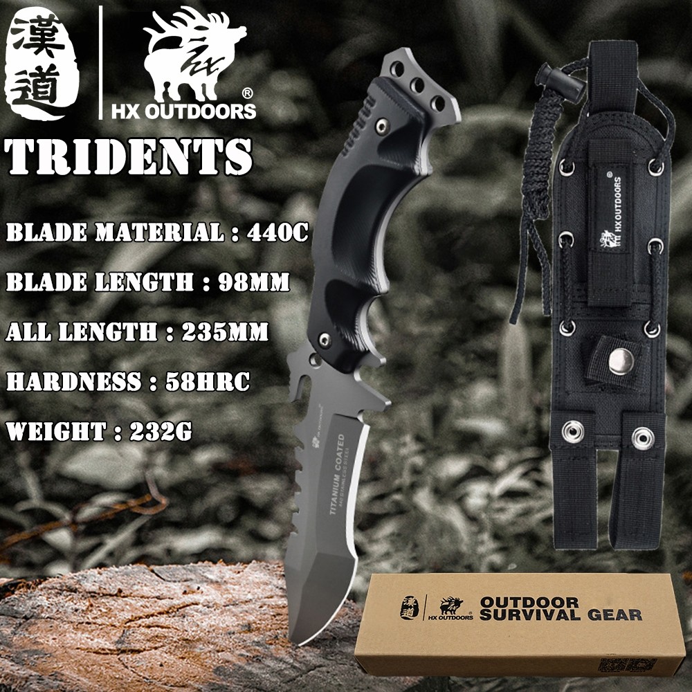 HX OUTDOORS HUNTING KNIFE 24CM Tactical Knife Straight Knives EDC กีฬากลางแจ้ง การเดินทางบนท้องถนน ใช้ในบ้านประจำวัน