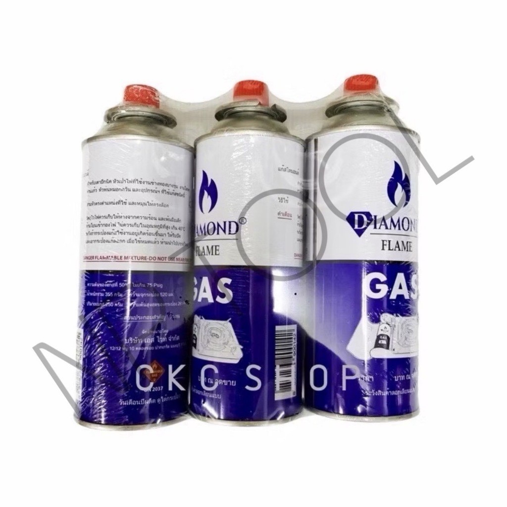 NP486 DIAMOND แก๊สกระป๋อง แพ๊ค 3 กระป๋อง ความจุ 250 g
