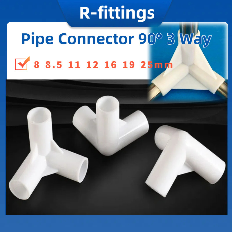 พลาสติกด้านใน 8 85 11 12 16 19 มม T joint T ท่อ 3 ทางเชื่อมต่อคว้าการจัดส่งอาหารกระเป๋า T joint Simple Hanger ชั้นวางรองเท้าติดตั้ง