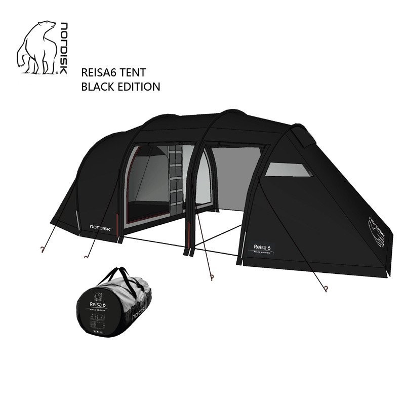 เต็นท์อุโมงค์ครอบครัว One Hall Four Seasons Nordisk Reisa6 นำเข้าจากเดนมาร์ก หมีขาวและหมีดำ สำหรับตกปลา