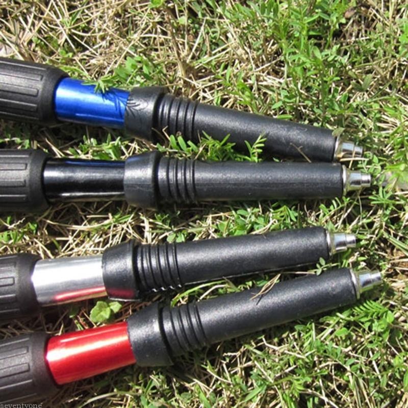 Seve 4 ชิ้นคาร์ไบด์เดิน Stick เคล็ดลับ Trekking Cane Rod Alpenstock เปลี่ยนอุปกรณ์เสริมอะไหล่สาหรับเดินป่า Cli