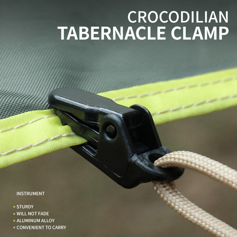 Crocodinlian tabernacle clamp เต็นท์จระเข้คลิปกลางแจ้ง camping hook อุปกรณ์เสริม windproof fixing คลิปแขวนเชือก
