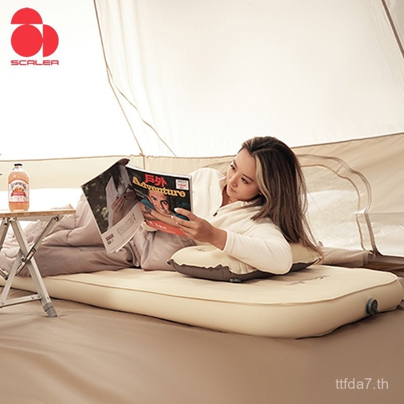 Skaile Air Mattress Outdoor Camping อัตโนมัติ Inflatable MoistureProof Sleeping Pad เดี่ยว Inflatable Pad แบบพกพา ZAF031