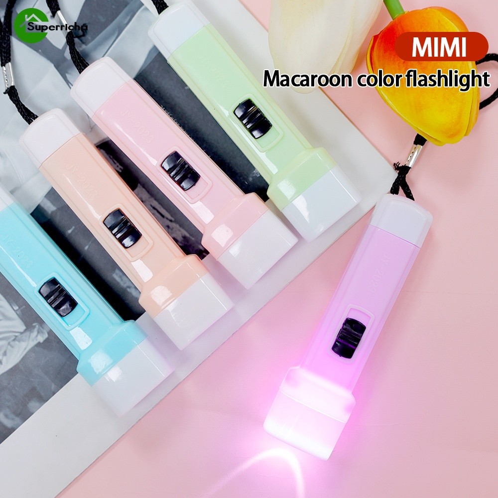 ไฟฉาย LED ขนาดเล็ก พวงกุญแจพลาสติก ขนาดเล็ก โคมไฟของเล่นเด็ก ไฟฉายแบตเตอรี่ปุ่ม สาหรับเด็ก งานเลี้ยงวันเกิด โปรดปราน