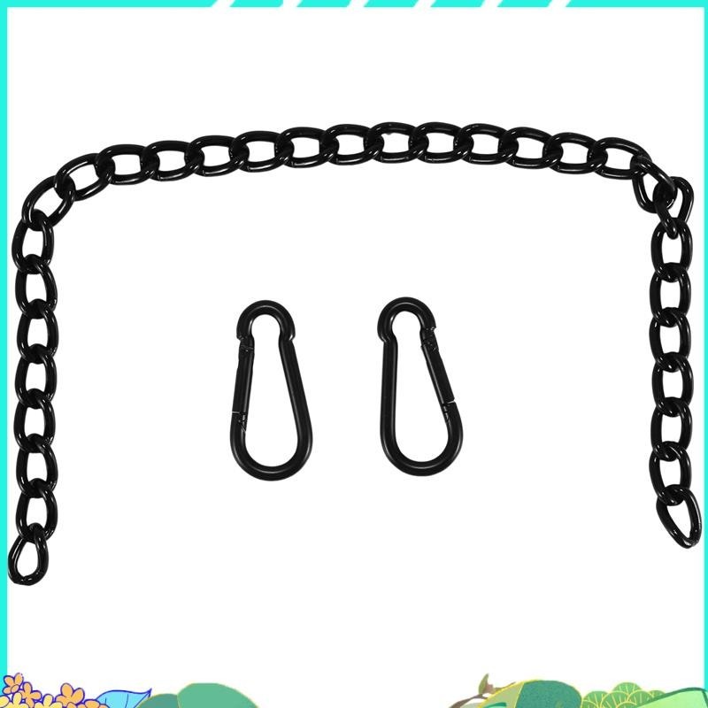 โซ่เหล็กแขวนเก้าอี้พร้อมคาราบิเนอร์ 2 อัน ชุดโซ่เปลญวนแกว่งระเบียงสาหรับงานหนัก สาหรับชิงช้าเปลญวน 66 ซม