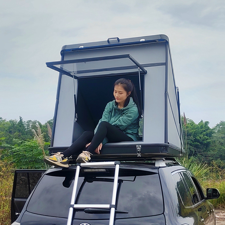 Yuanxing Tent Hard Top สำหรับรถ SUV พร้อมฟีเจอร์พกพาและแคมปิ้งOutdoor Sunroof