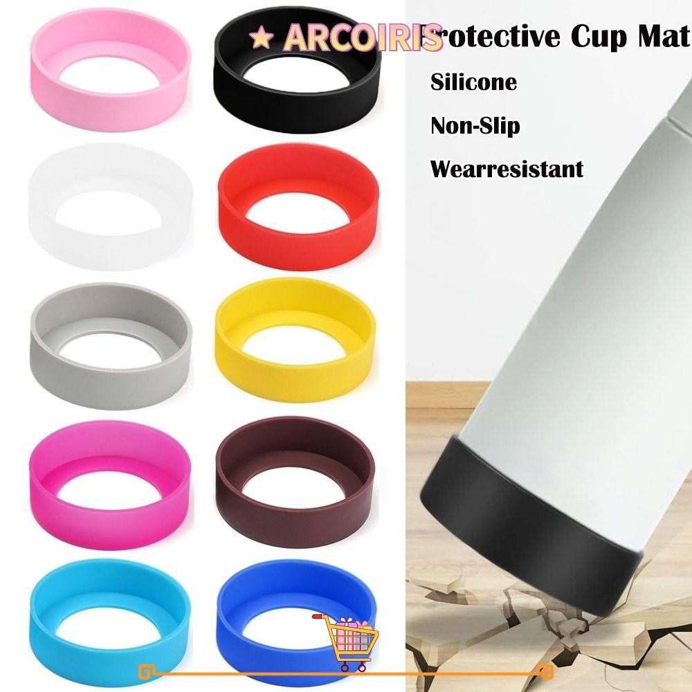 ARCOIRIS เสื่อก้นถ้วยสูญญากาศ ที่รองแก้วถ้วยน้ากันลื่นซิลิโคน แผ่นรองถ้วย ปลอกถ้วยซิลิโคนทนต่อการสึกหรอถ้วยสูญญากาศ