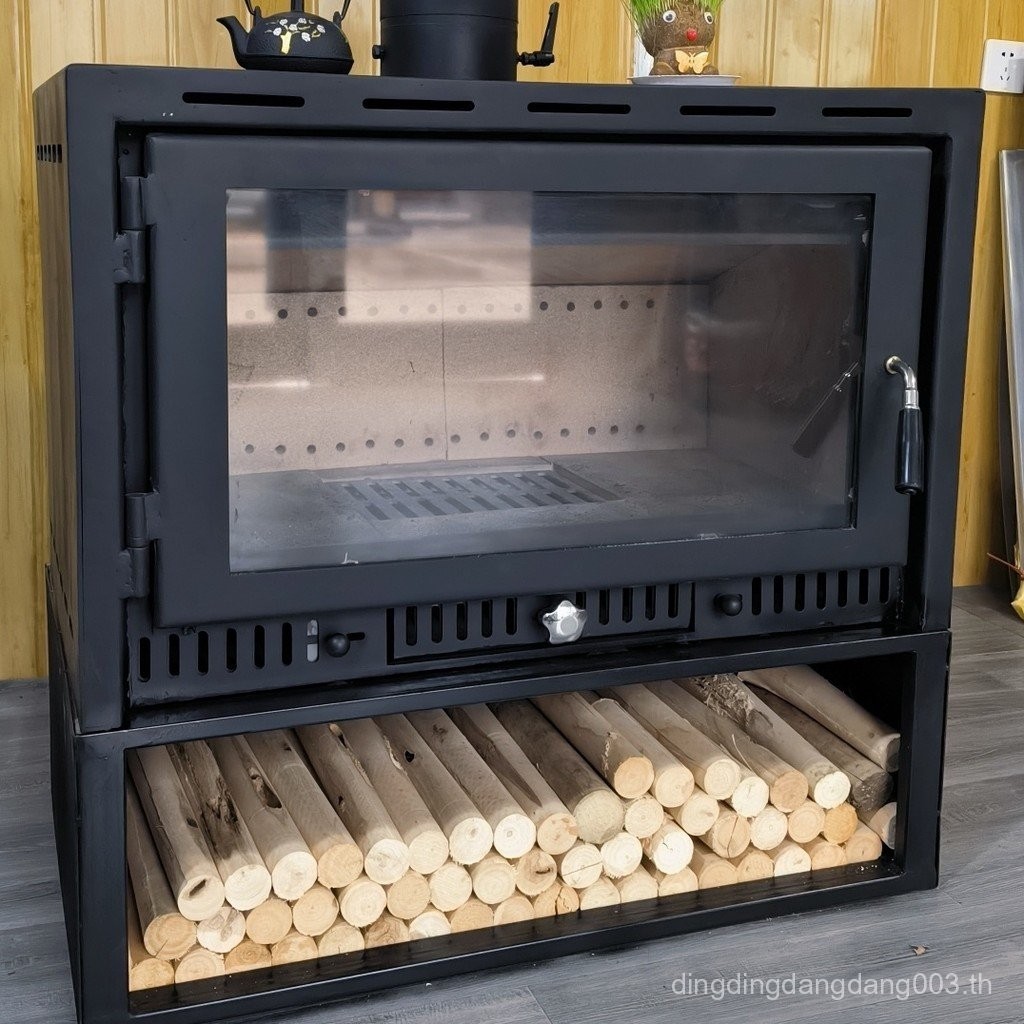เตาไฟไม้สไตล์ Nordive ฝรั่งเศส ดีไซน์เรียบง่าย สำหรับวิลล่าและใช้ในบ้าน