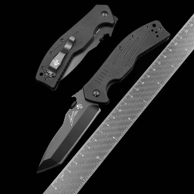 KS 6044TBLK CQC8K Emerson Folding Knife Outdoor Camping Hunting Pocket EDC Tool Knife