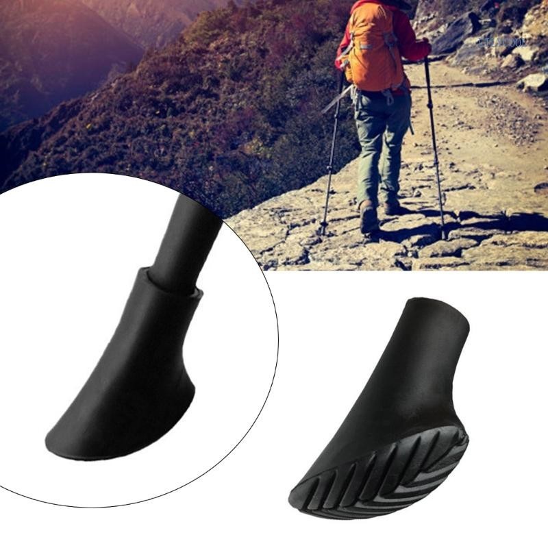 CH Trekking Poles Cane Tip Protector Nonslip Foot Cover Walking Stick Pad บัฟเฟอร์ Trekking Poles Tip เปลี่ยนฟุต