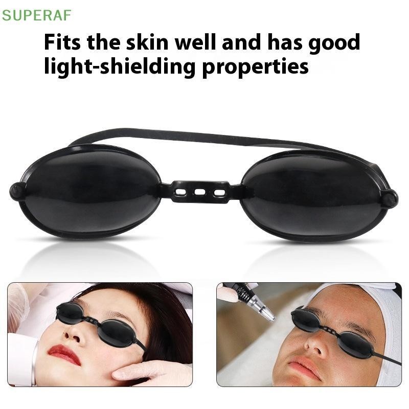 SUPERAF ทนทานซิลิโคนเลเซอร์ป้องกัน Eye Mask ปรับสีดา Tanning Goggles Sunbed อุปกรณ์ Soft Eye Shields ในร่มกลางแจ้ง HOT