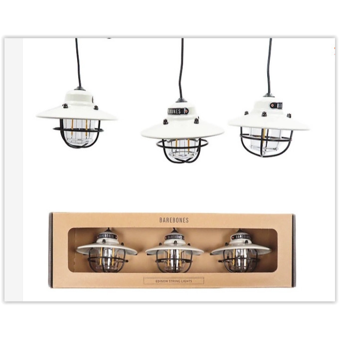 ตะเกียง Barebones Edison String Light LED ชุดสามดวง พร้อมส่ง มี 4 สี