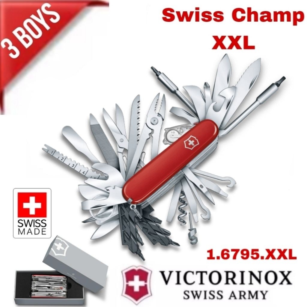Victorinox รุ่น Swiss Champ XXL มีดพก 73 ฟังก์ชัน ครบทุกการใช้งาน ของแท้ made in Switzerland