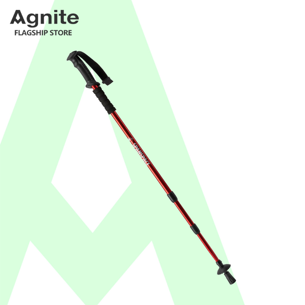 Agnite ไม้เท้าเดินป่า แท่งไม้เดินป่า อลูมิเนียม ด้ามจับแนวตั้ง พับเก็บได้ แพ็คคู่ 2ชิ้น Trekking Pole