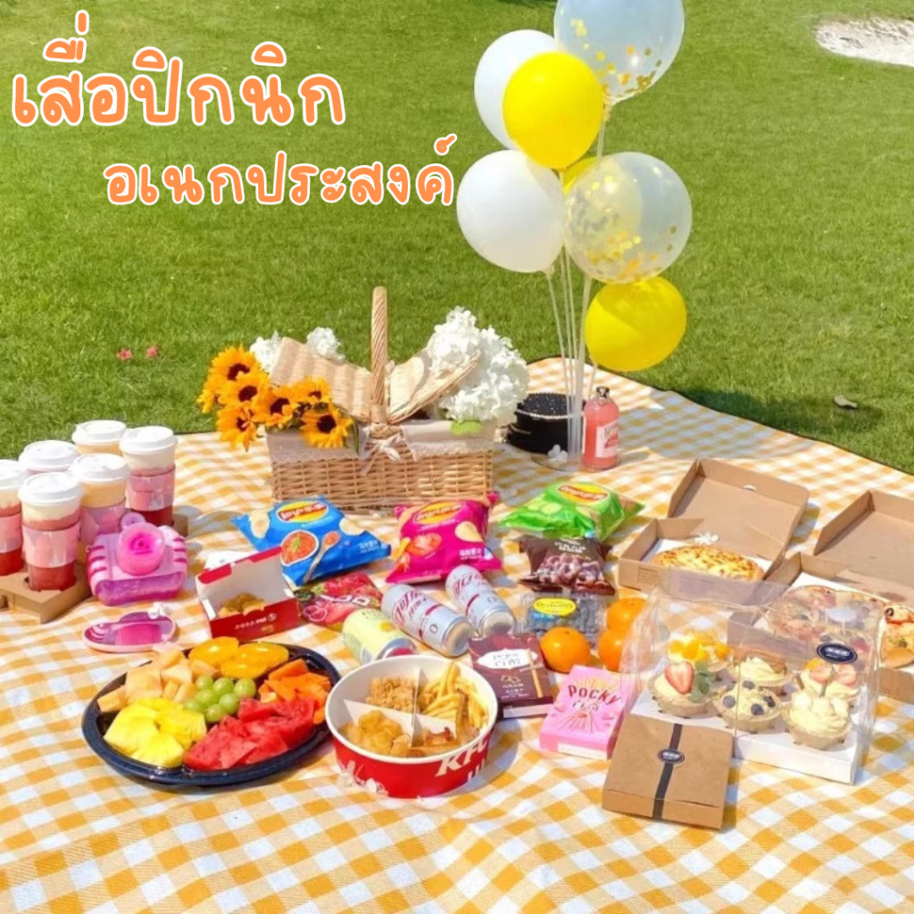 เสื่อปิกนิกขนาดใหญ่ เสื่อปูนอนกลางแจ้ง กันน้ำ พกพาง่าย พับเก็บได้สะดวก เหมาะสำหรับกลางแจ้ง แคมป์ปิ้ง YCD249812