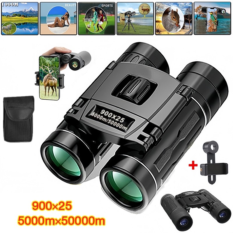 ซูม HD แบบพกพา 5000m50000m กล้องส่องทางไกล 90025 พับทางไกลวิสัยทัศน์ กลางแจ้งตั้งแคมป์กีฬา