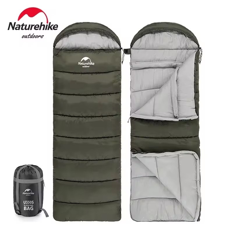Naturehike ถุงนอนผ้าฝ้าย Ultralight ฤดูหนาวที่อบอุ่นถุงนอนผ้านวมกลางแจ้ง Camping Hiking Travel U350