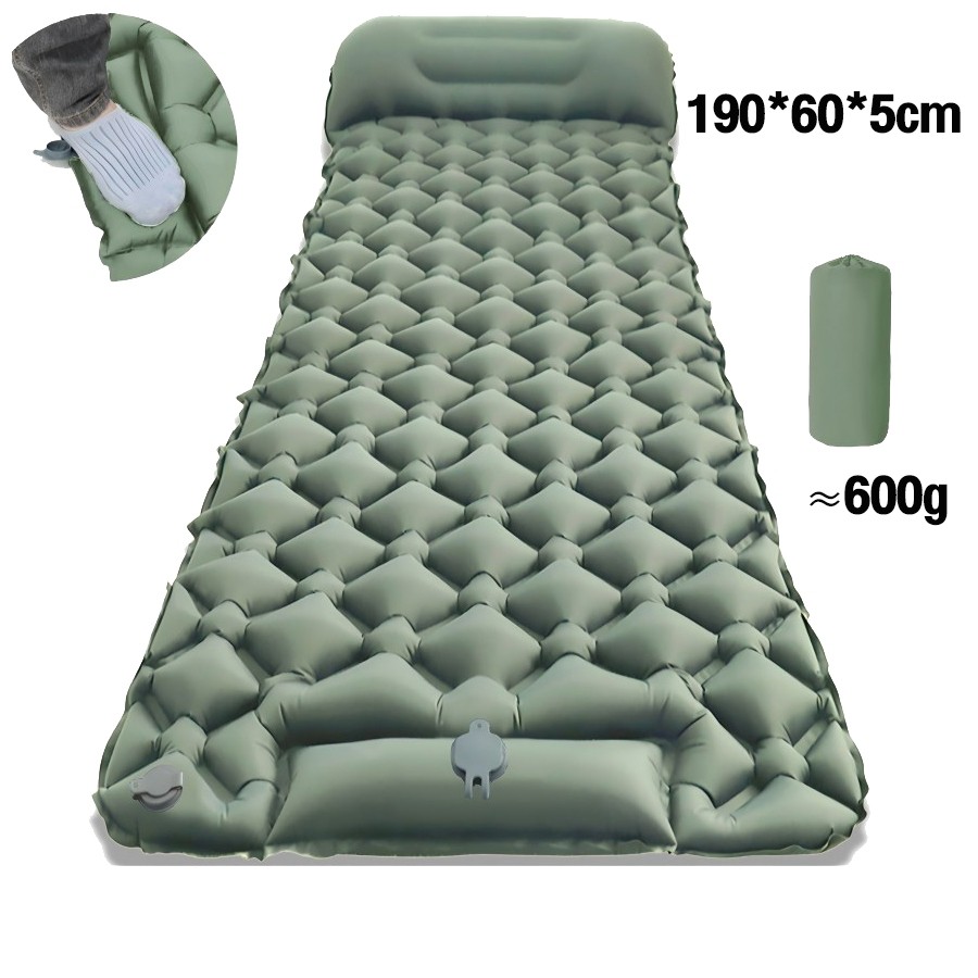 เบาะรองนอนแคมป์ปิ้ง 190605cm เสื่อรองนอนกลางแจ้ง พับเก็บได้ ขนาดเล็ก เดินป่า ปิกนิก