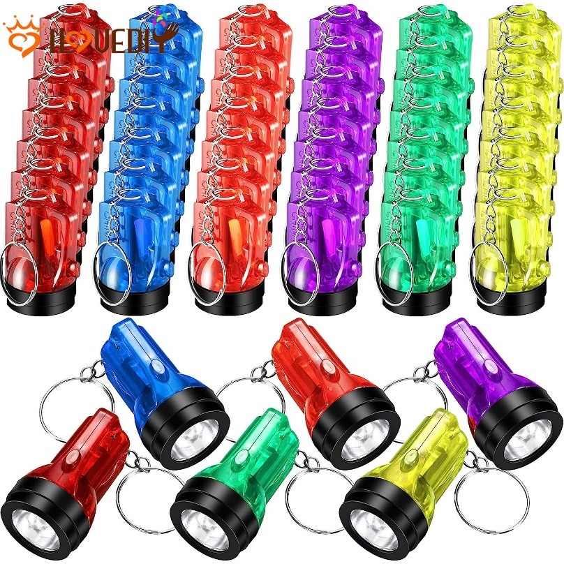 พวงกุญแจไฟฉาย Led พลาสติก แบบพกพา สาหรับตั้งแคมป์ ปาร์ตี้ โปรดปราน พวงกุญแจจี้เรืองแสง Led โคมไฟแร่ขนาดเล็ก พวงกุญแจไฟฉายขนาดเล็ก พวงกุญแจไฟแบตเตอรี่