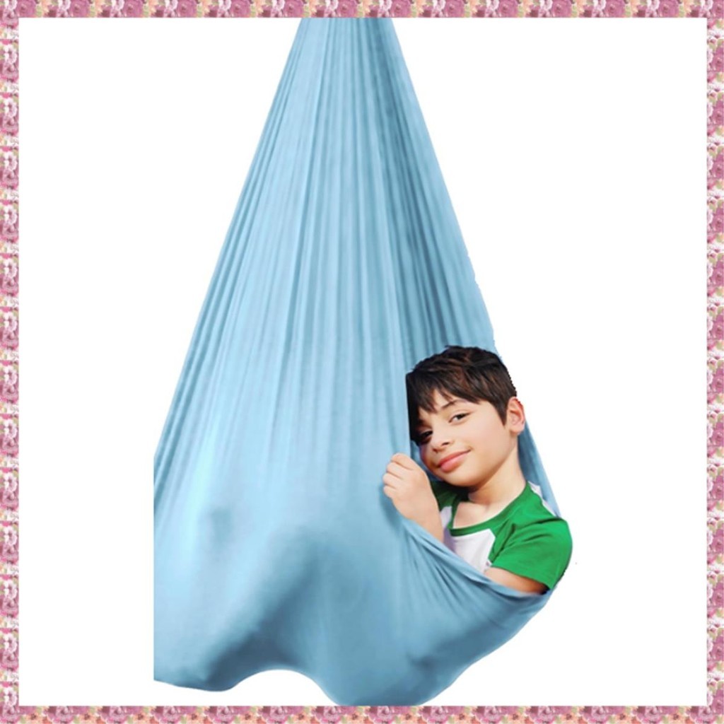 เพดาน Swinging Hug Snuggle ปรับได้ สำหรับใช้นอกบ้านและสนับสนุนออทิสติก พร้อมกระเป๋ายคะ 1 ชุด